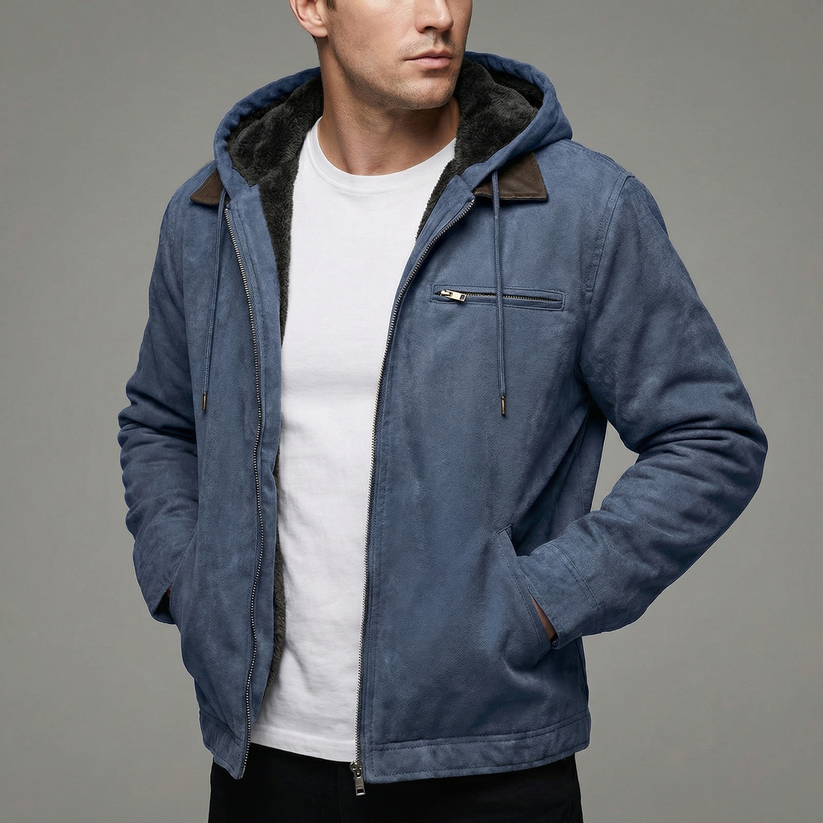 Men's Zipper Pocket Outdoor Winter Coat