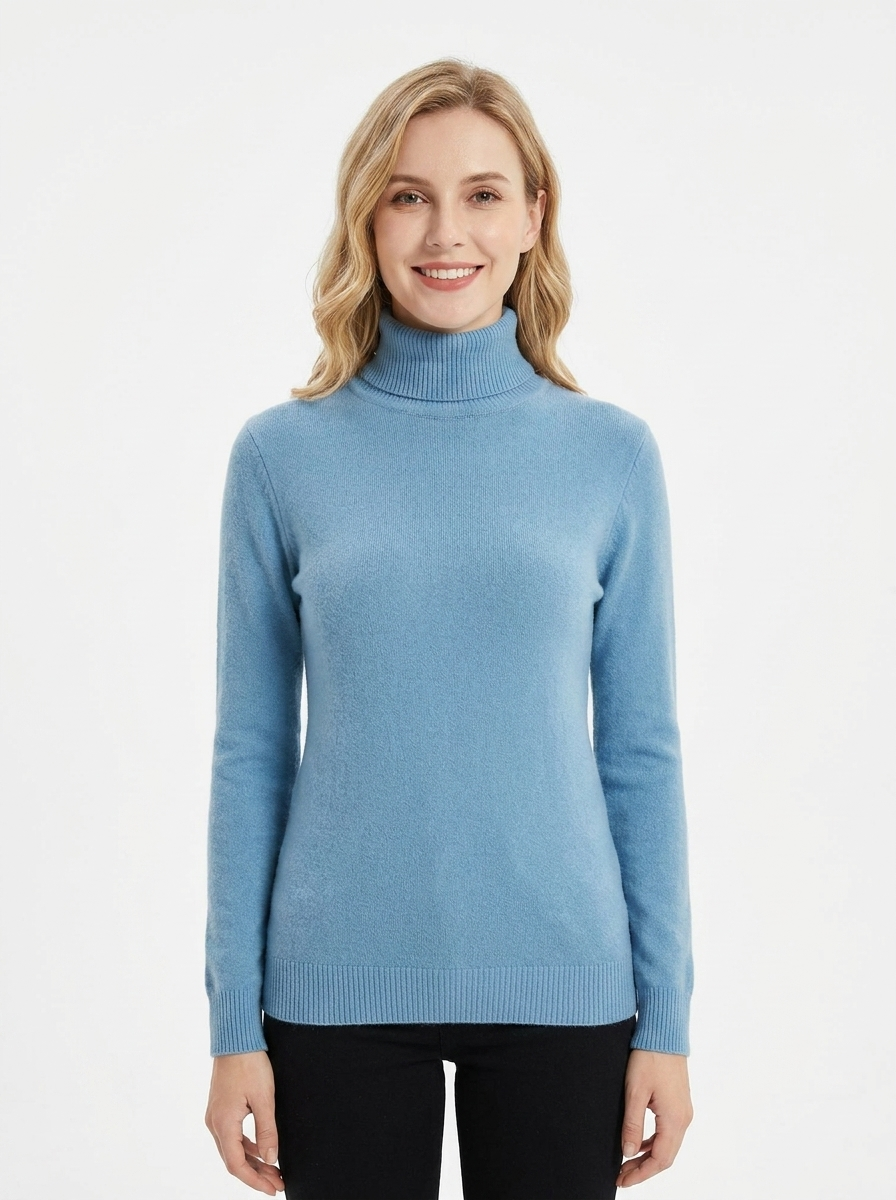 Women's Turtleneck Winter Sweater Soft Knit Long-Sleeve Slim-Fit