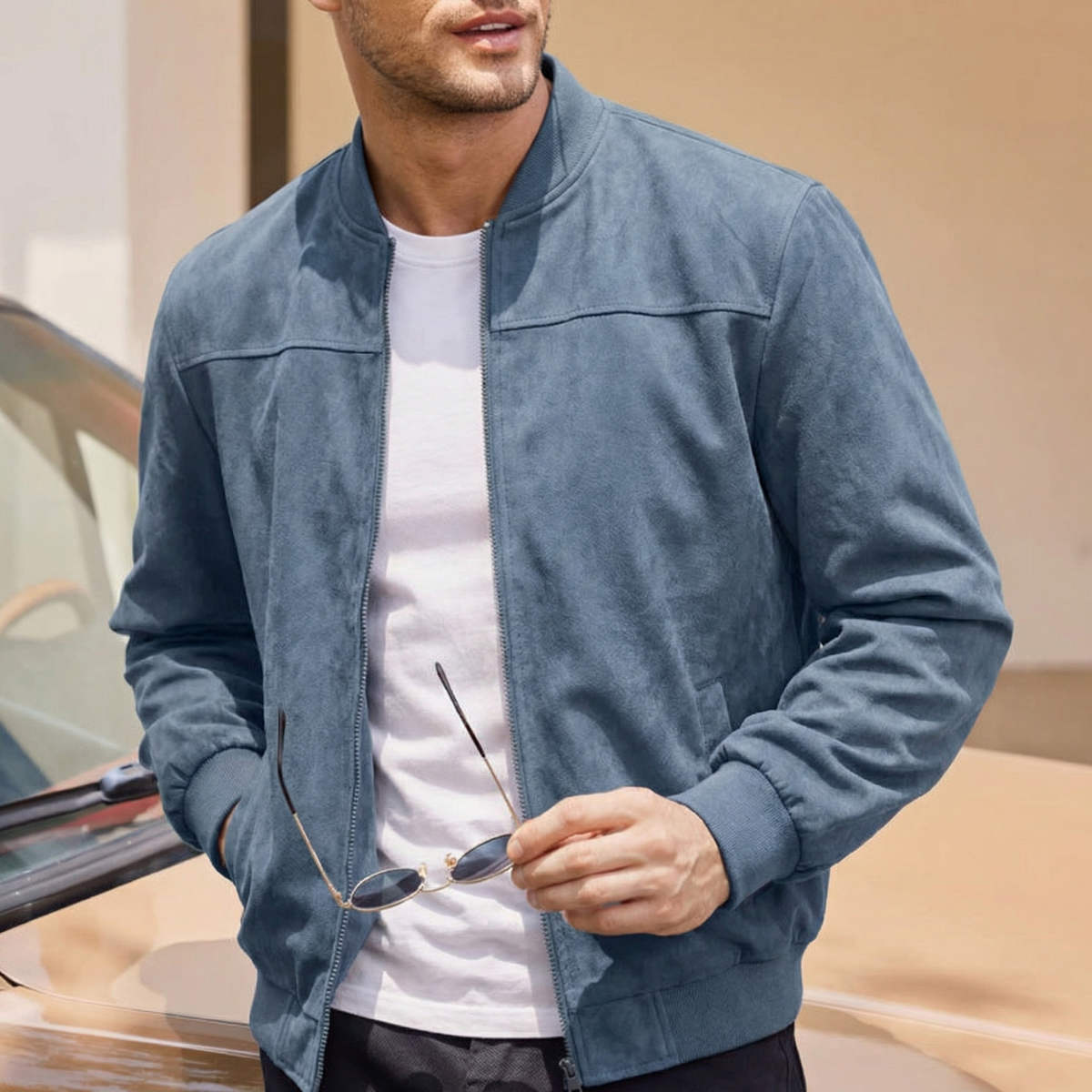 Men's Lightweight Zip-Up Bomber Autumn Jacket