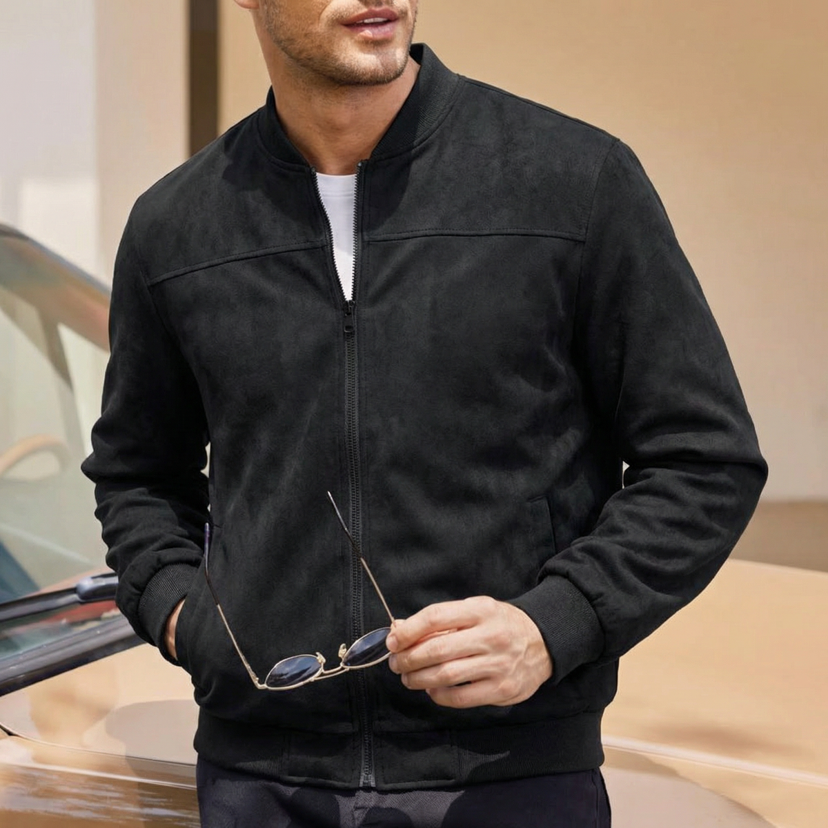 Men's Lightweight Zip-Up Bomber Autumn Jacket
