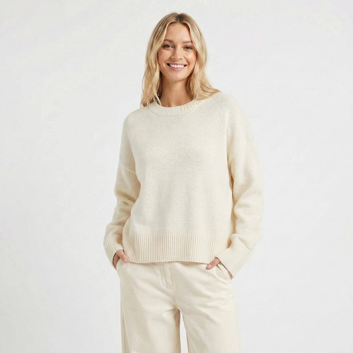 Women's Oversized Crewneck Knit Pullover Winter Sweater