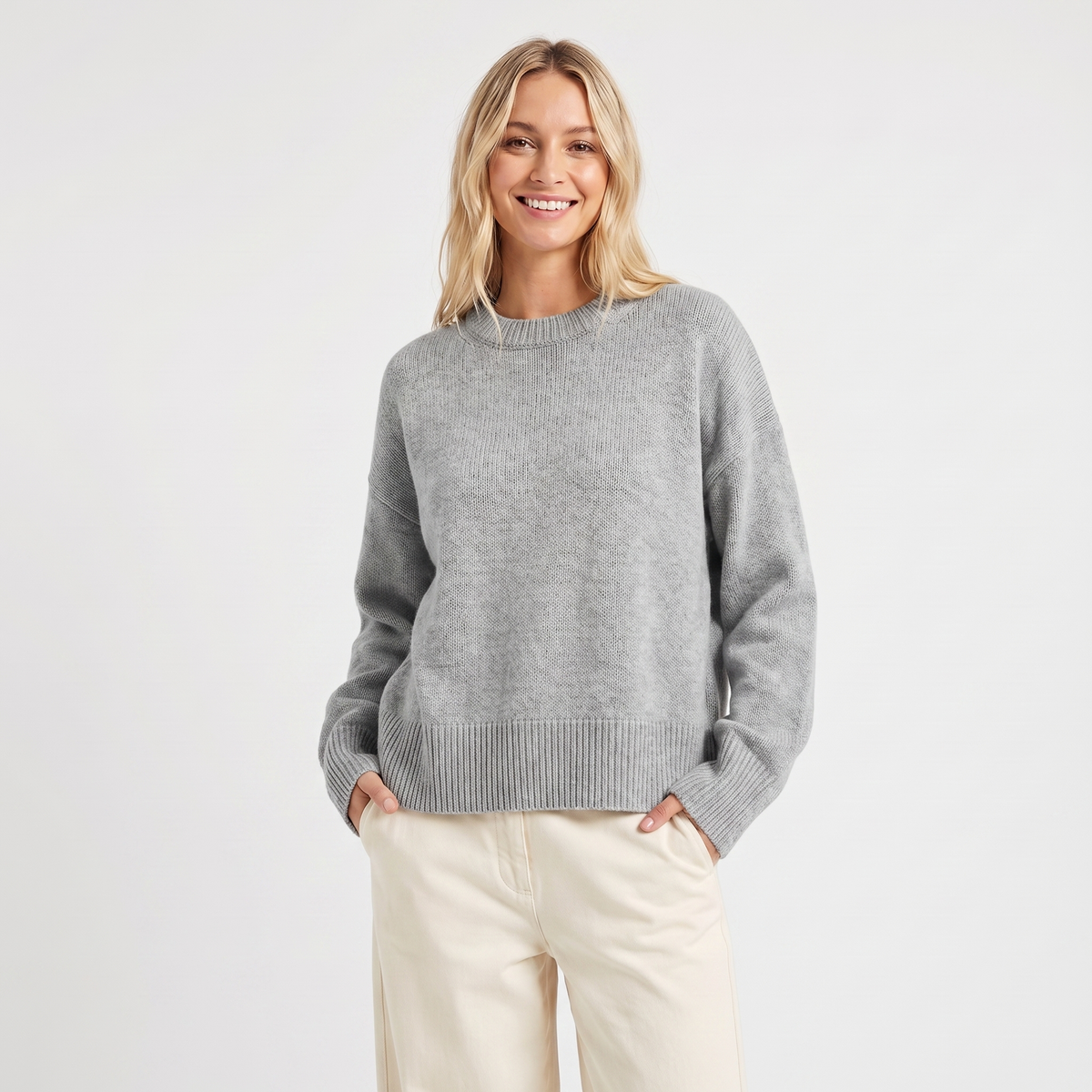 Women's Oversized Crewneck Knit Pullover Winter Sweater