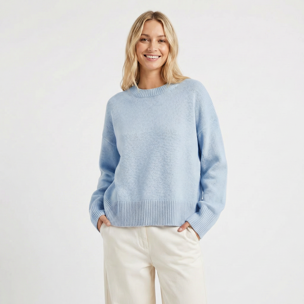 Women's Oversized Crewneck Knit Pullover Winter Sweater