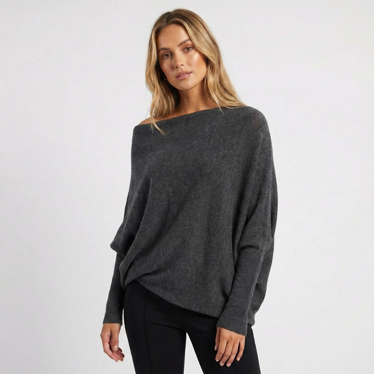 Women's Oversized Batwing Knit Pullover Winter Sweater