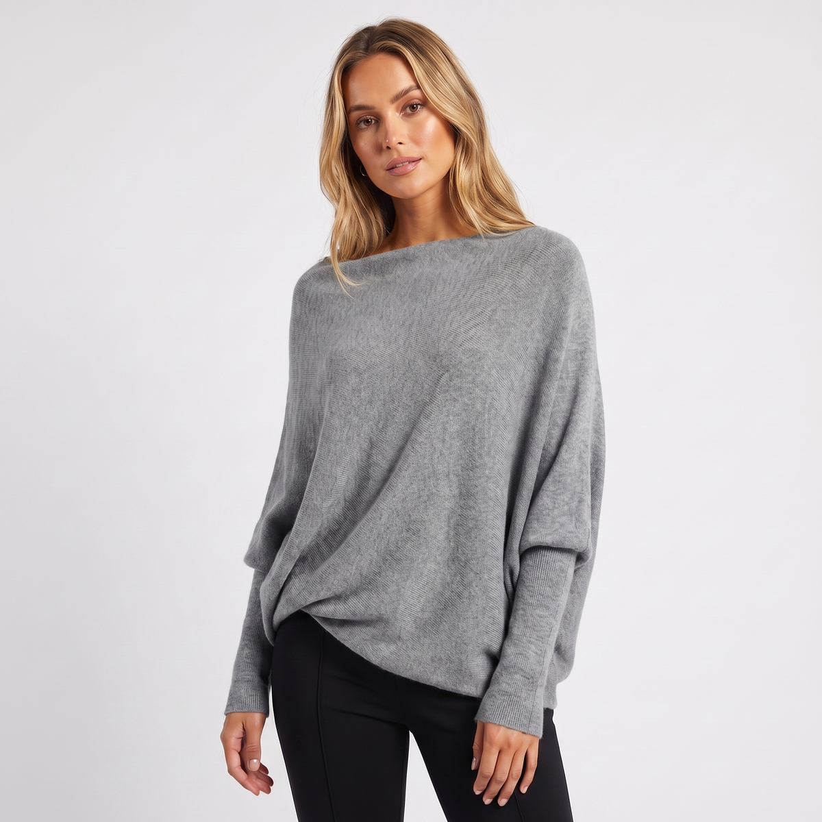 Women's Oversized Batwing Knit Pullover Winter Sweater
