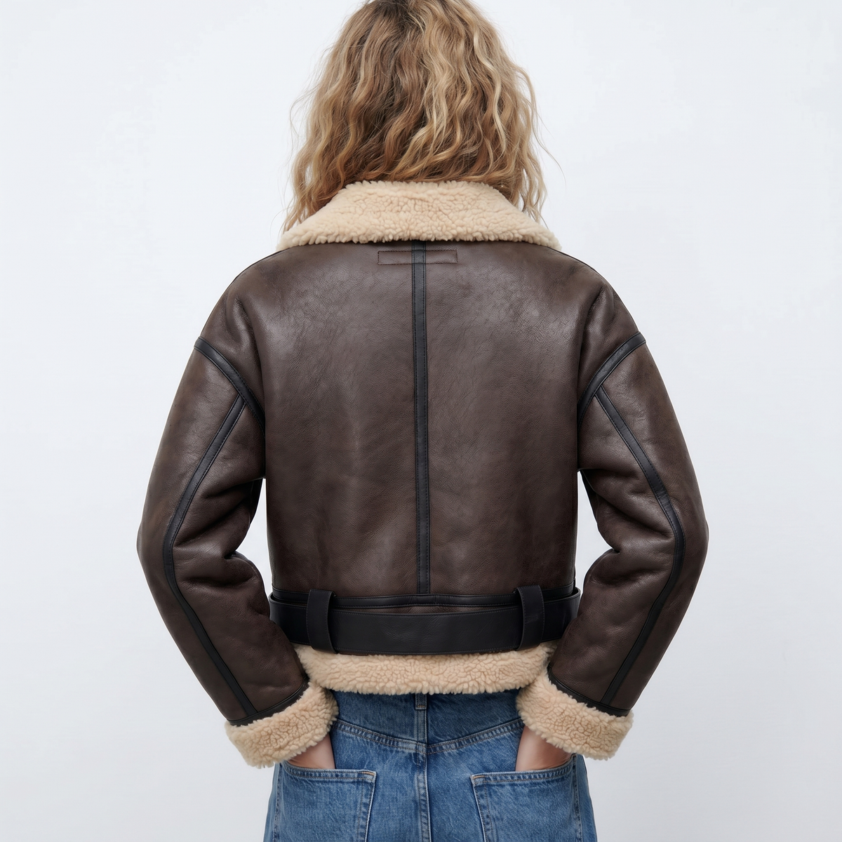 Women's Double-Sided Shearling Warm Bomber Autumn Jacket