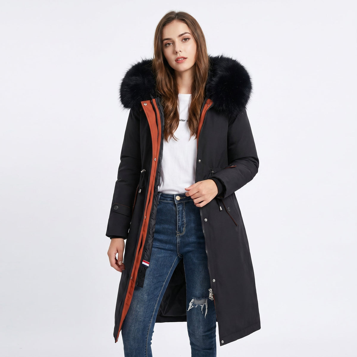Women's Detachable Luxe Fur Winter Jacket