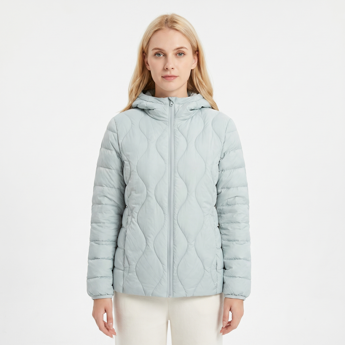 Women's Puffer Winter Jacket Lightweight Hooded Quilted