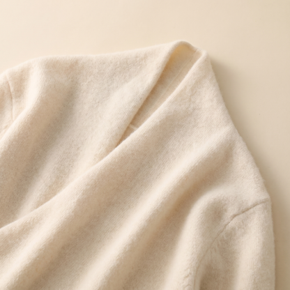 Maglione da donna incrociato – Cashmere scollo a V incrociato sul davanti