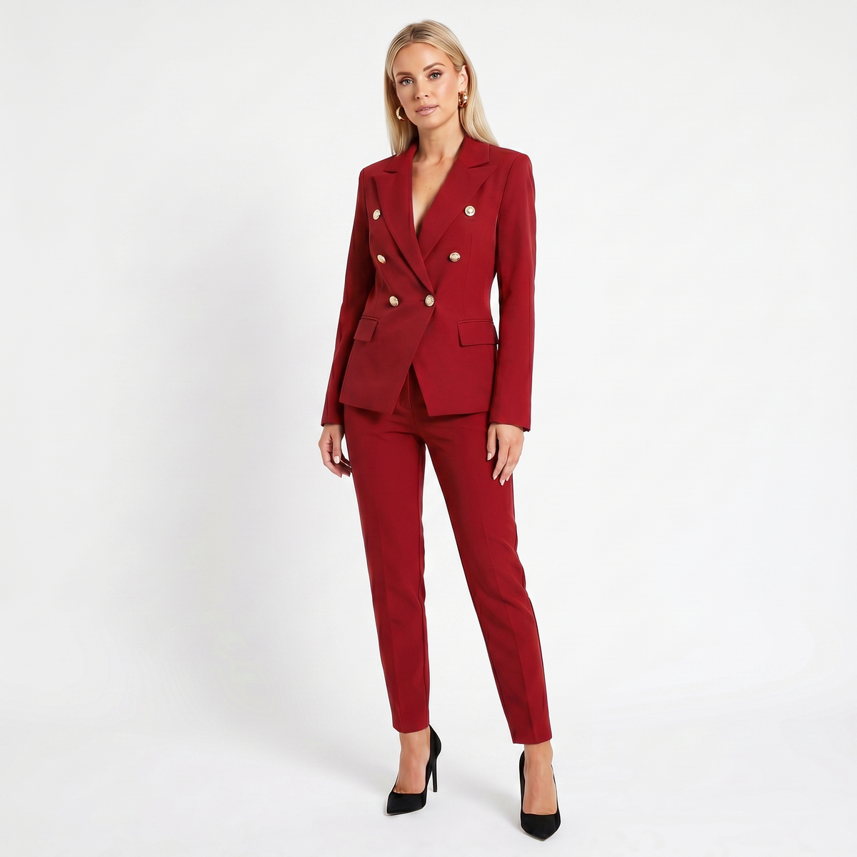 Tailleur Elegante da Donna – Blazer Doppiopetto e Pantaloni Coordinati