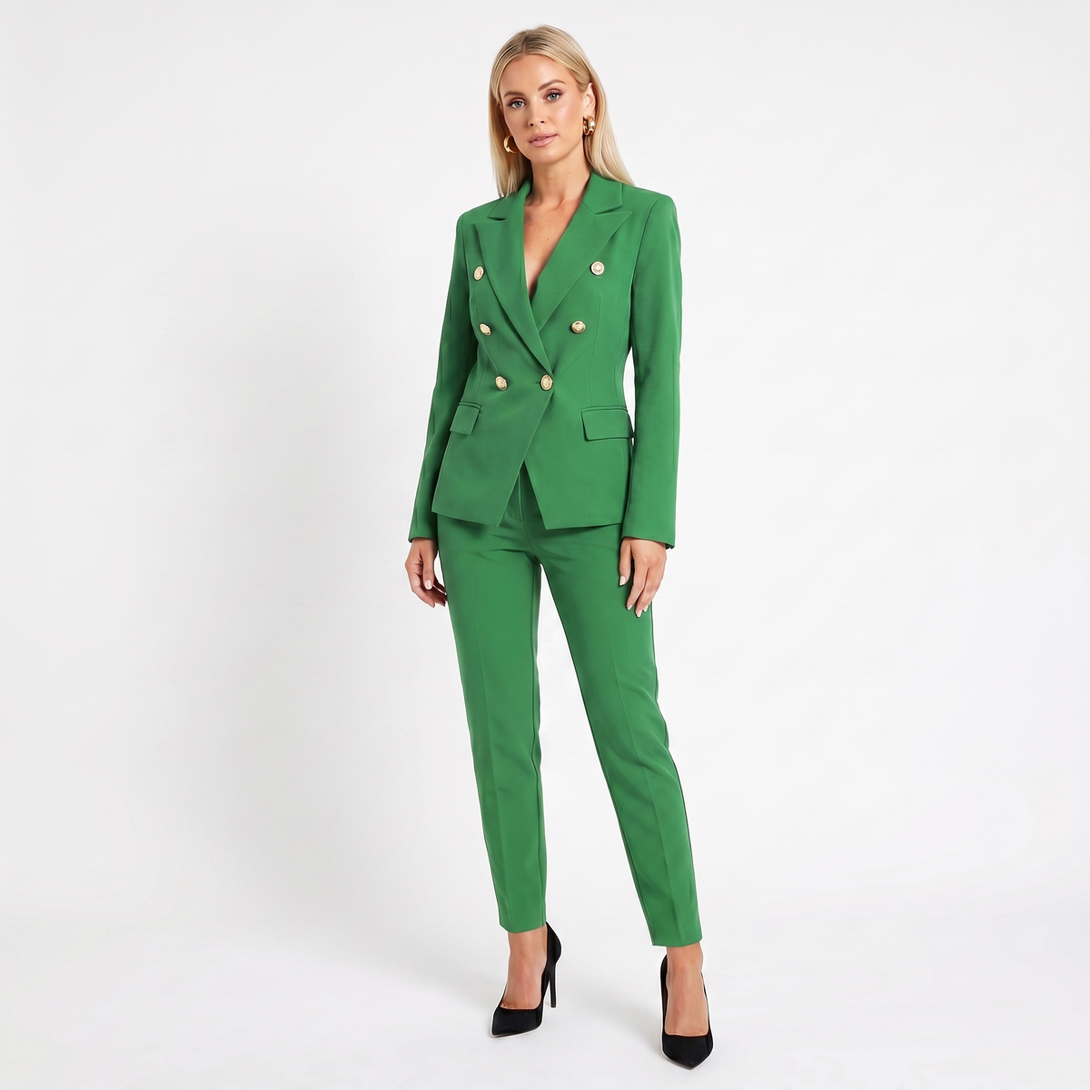 Tailleur Elegante da Donna – Blazer Doppiopetto e Pantaloni Coordinati