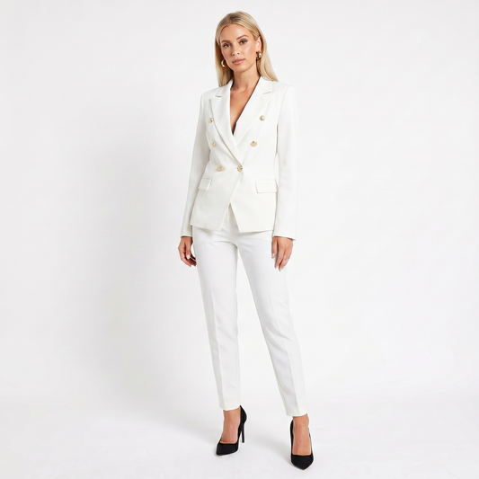 Tailleur Elegante da Donna – Blazer Doppiopetto e Pantaloni Coordinati