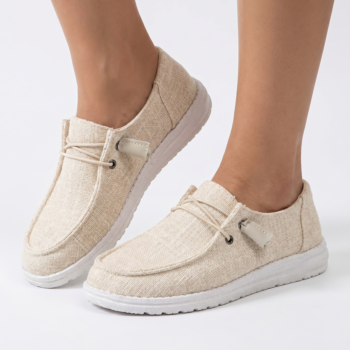 Women's Orthopaedic Knit Lace-Up Flat Sneakers Lightweight Comfort Shoes