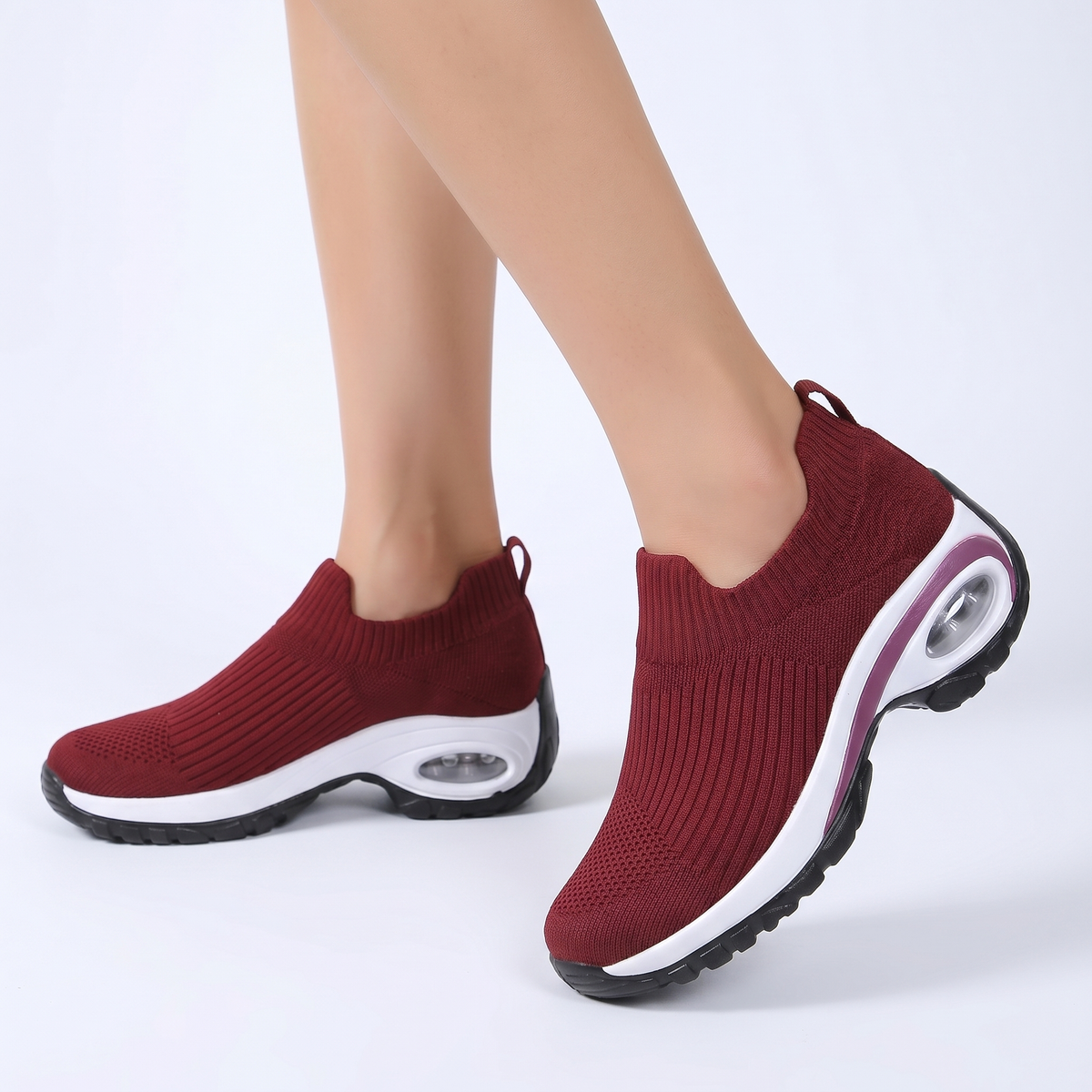Women's Orthopaedic Slip-On Sock Sneakers Air Cushion Platform Shoes