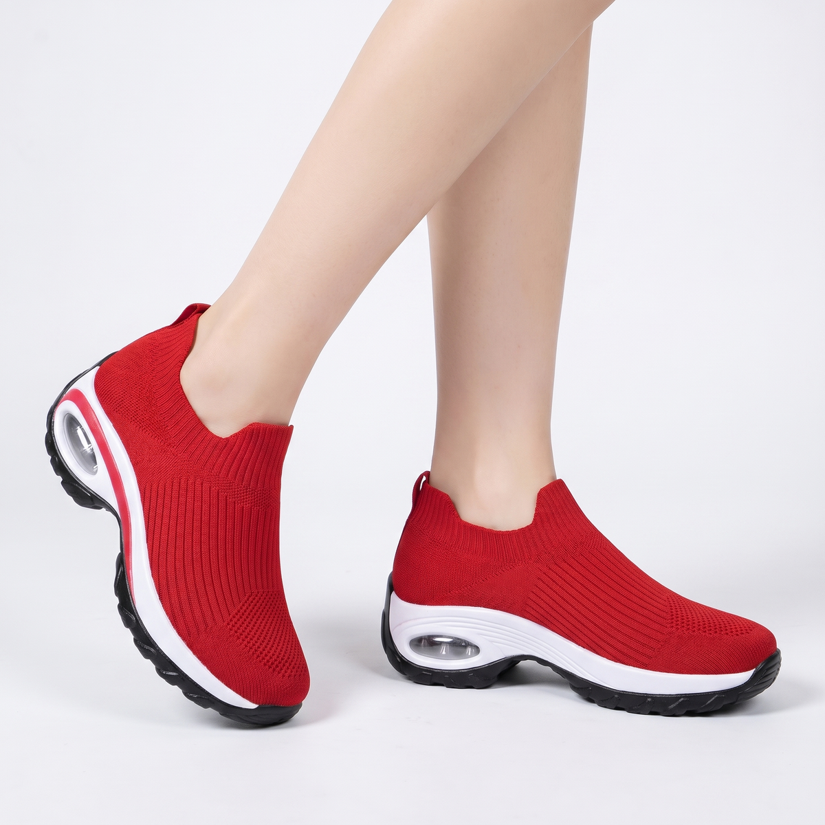 Women's Orthopaedic Slip-On Sock Sneakers Air Cushion Platform Shoes