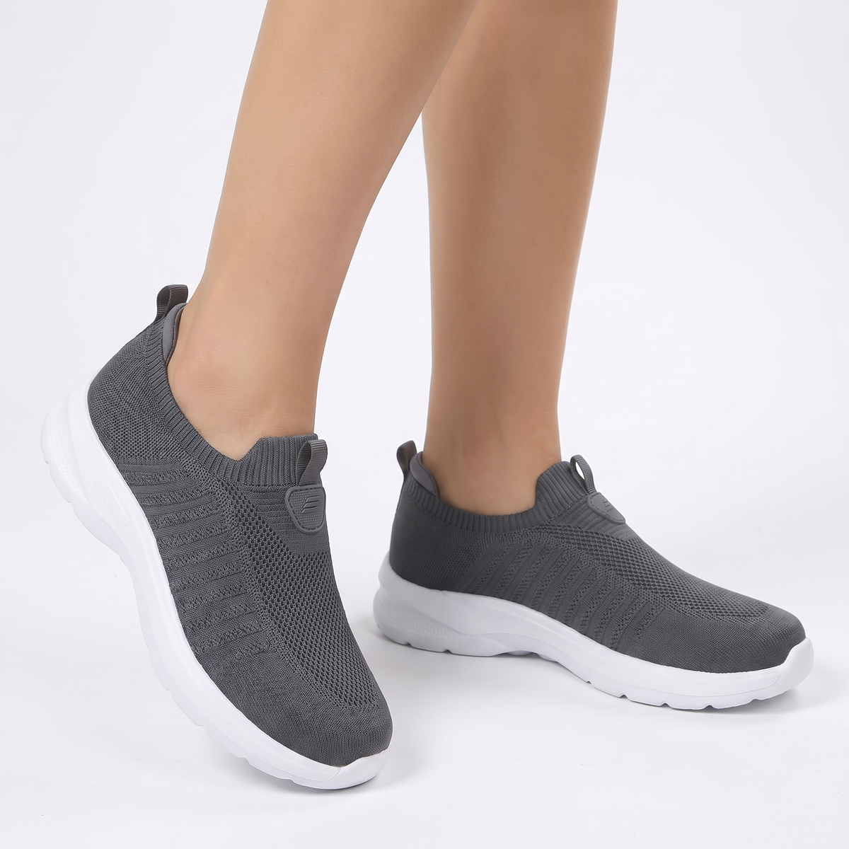 Women's Orthopaedic Sock Knit Slip-On Sneakers Lightweight Breathable Shoes