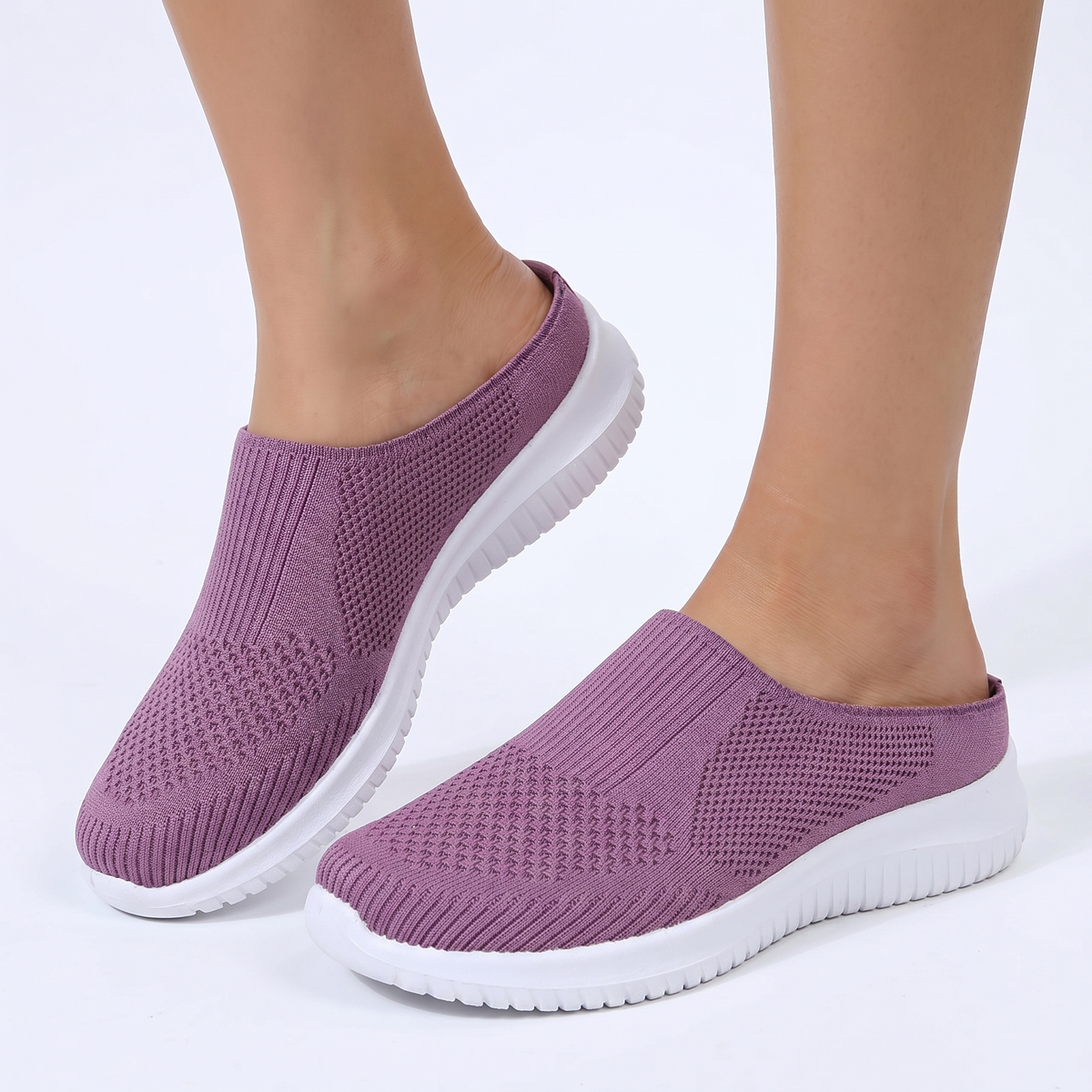 Women's Orthopaedic Slip-On Mesh Knit Sneakers Flat Sole Breathable Shoes