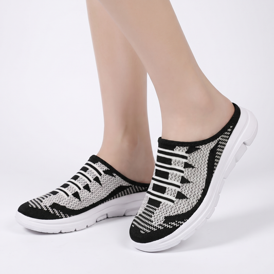 Women's Orthopaedic Mesh Knit Mule Sneakers Slip-On Backless Shoes