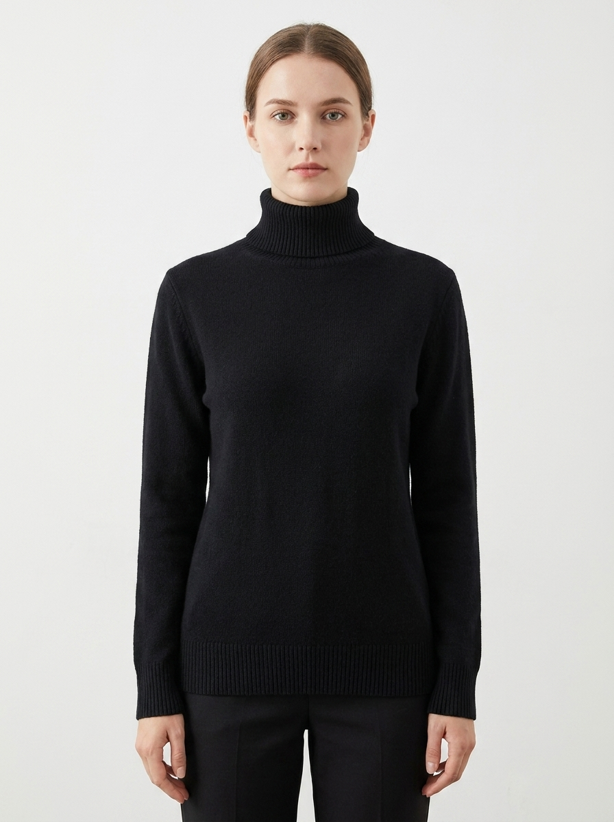 Women's Turtleneck Winter Sweater Soft Knit Long-Sleeve Slim-Fit