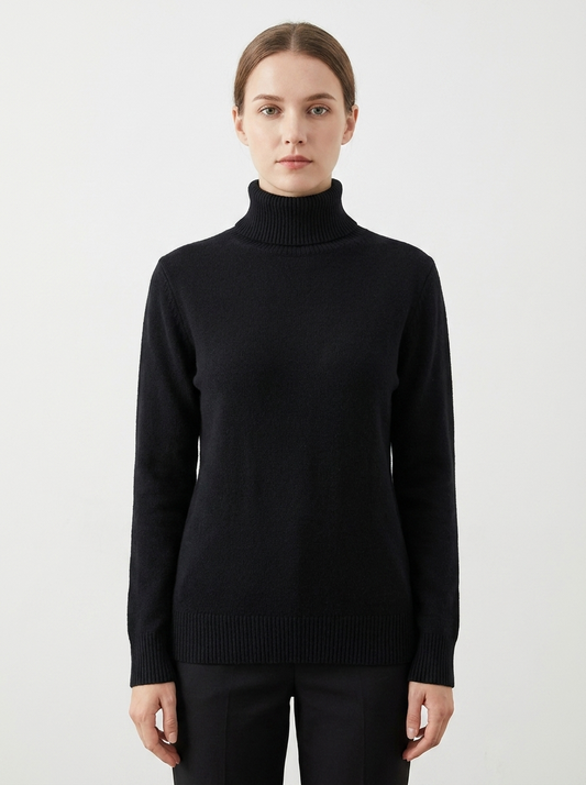 Women's Turtleneck Winter Sweater Soft Knit Long-Sleeve Slim-Fit