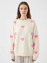 White Background With Pink Hearts