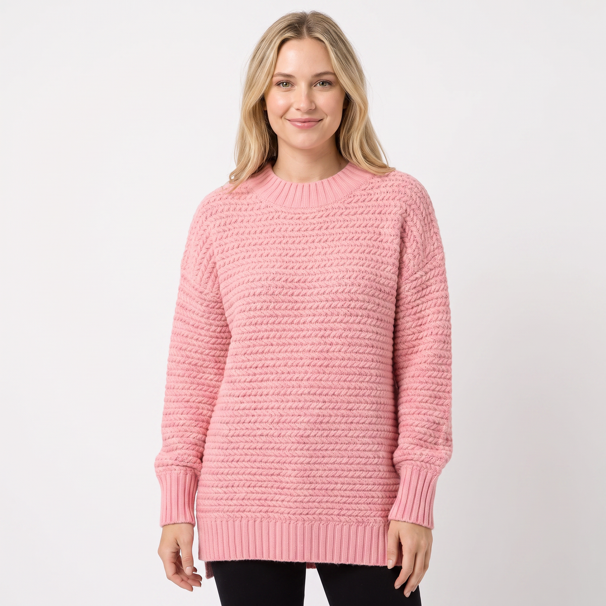 Women's Chunky Knit Winter Sweater Oversized Mock-Neck Pullover