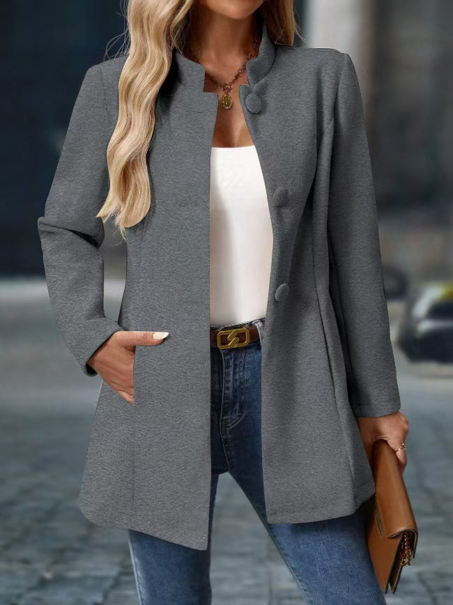 Women's Oversized Ribbed Zip-Up Spread Collar Knit Winter Cardigan