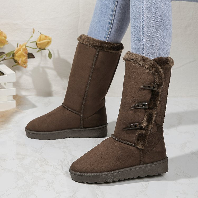 Women's Faux-Fur Lined Long Barrel Insulated Snow Winter Boots