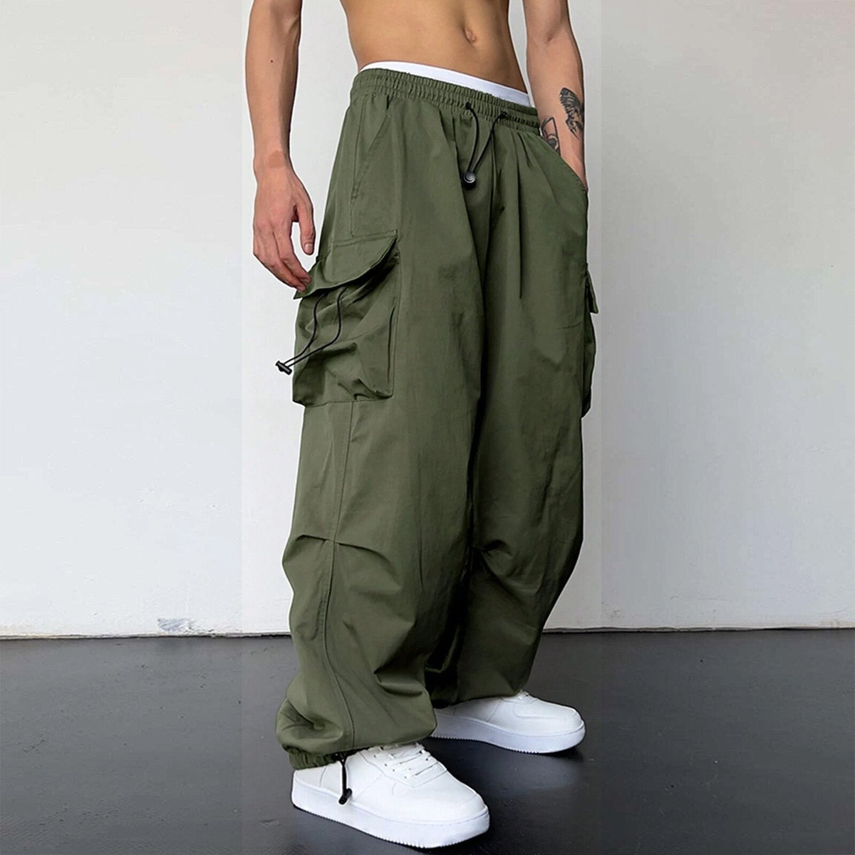 Salopette Uomo Larga Cargo Parachute